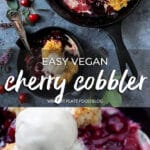 Easy Vegan Cherry Cobbler