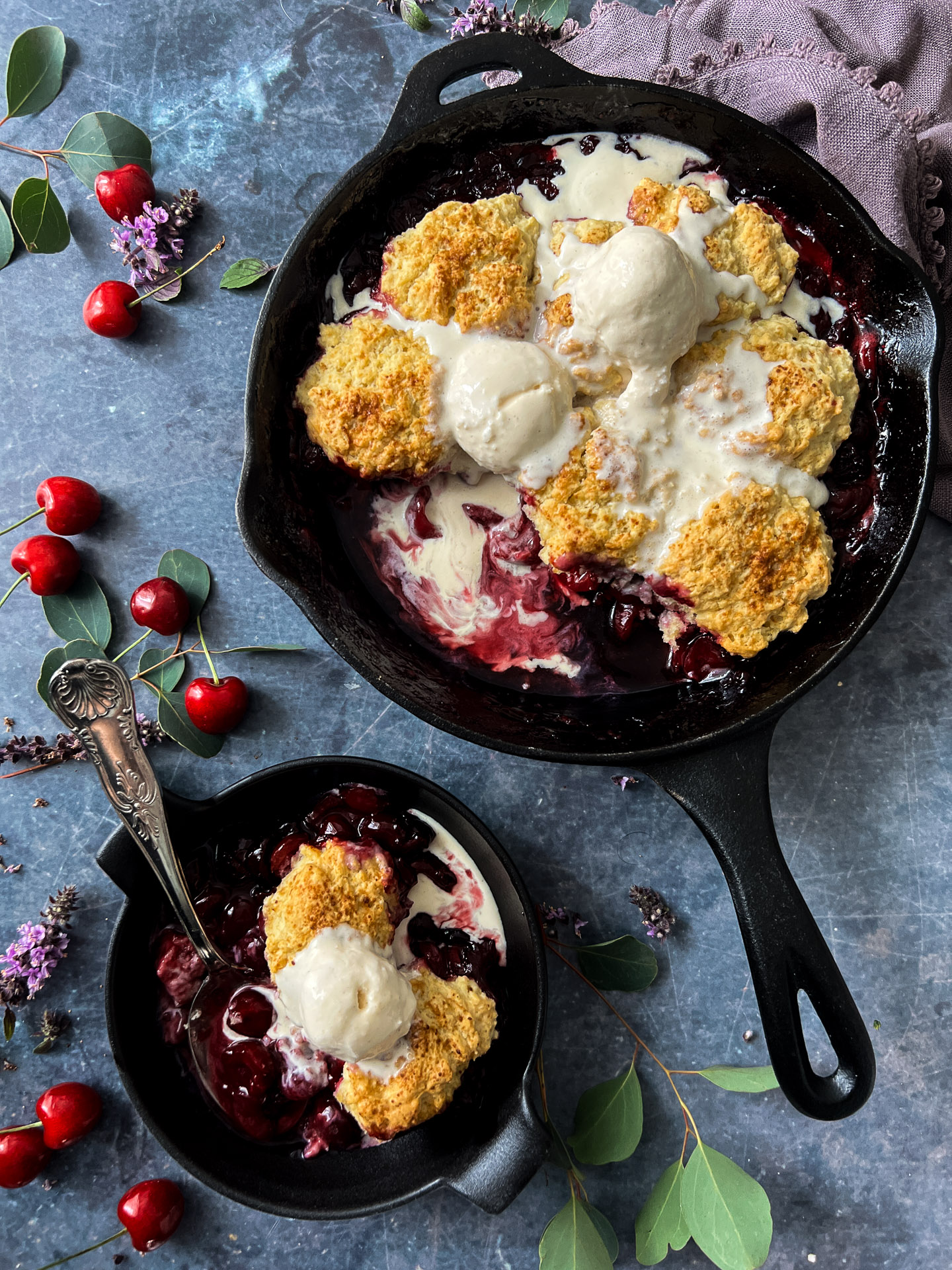 Easy Vegan Cherry Cobbler