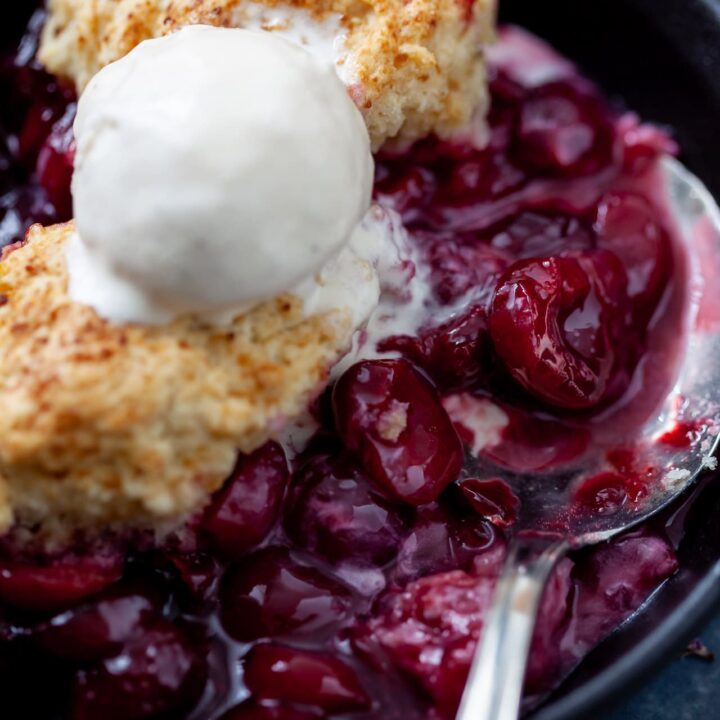 Easy Vegan Cherry Cobbler