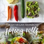 Fresh Vegan Rainbow Spring Rolls