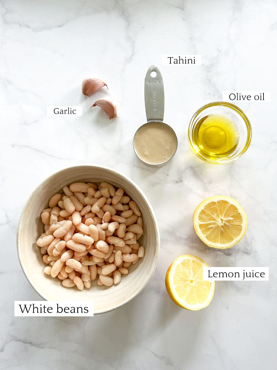 Vegan Lemony White Bean Dip Ingredients