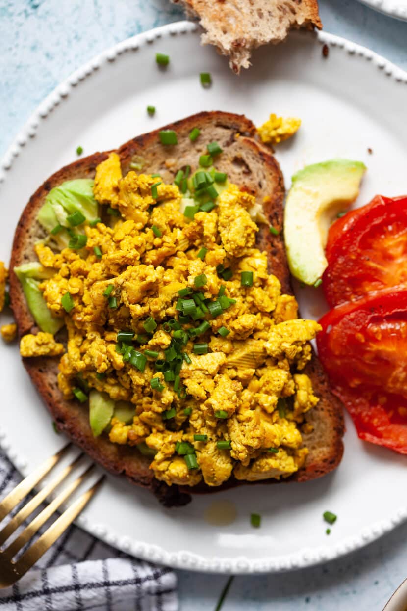 Perfect Vegan Tofu Scramble Vibrant plate