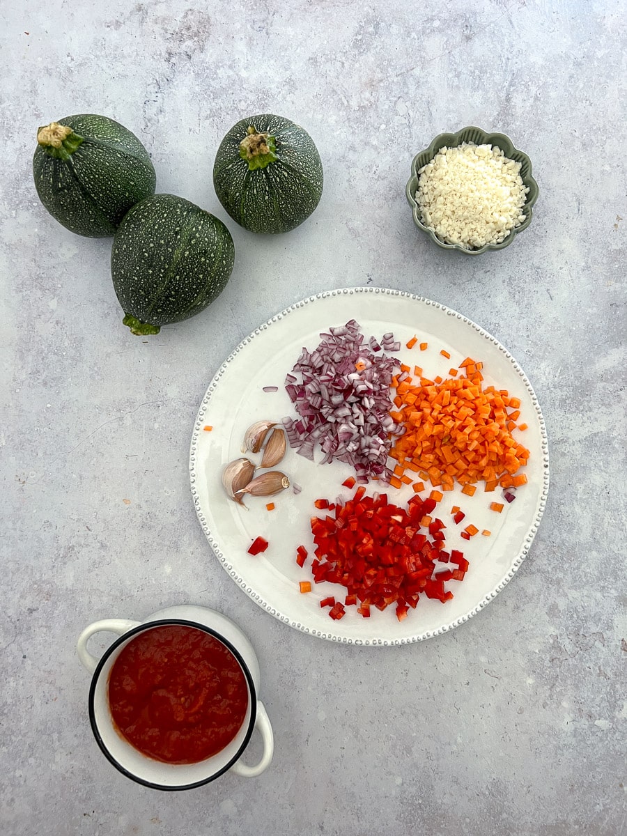 Vegan Baked Stuffed Squash Ingredients