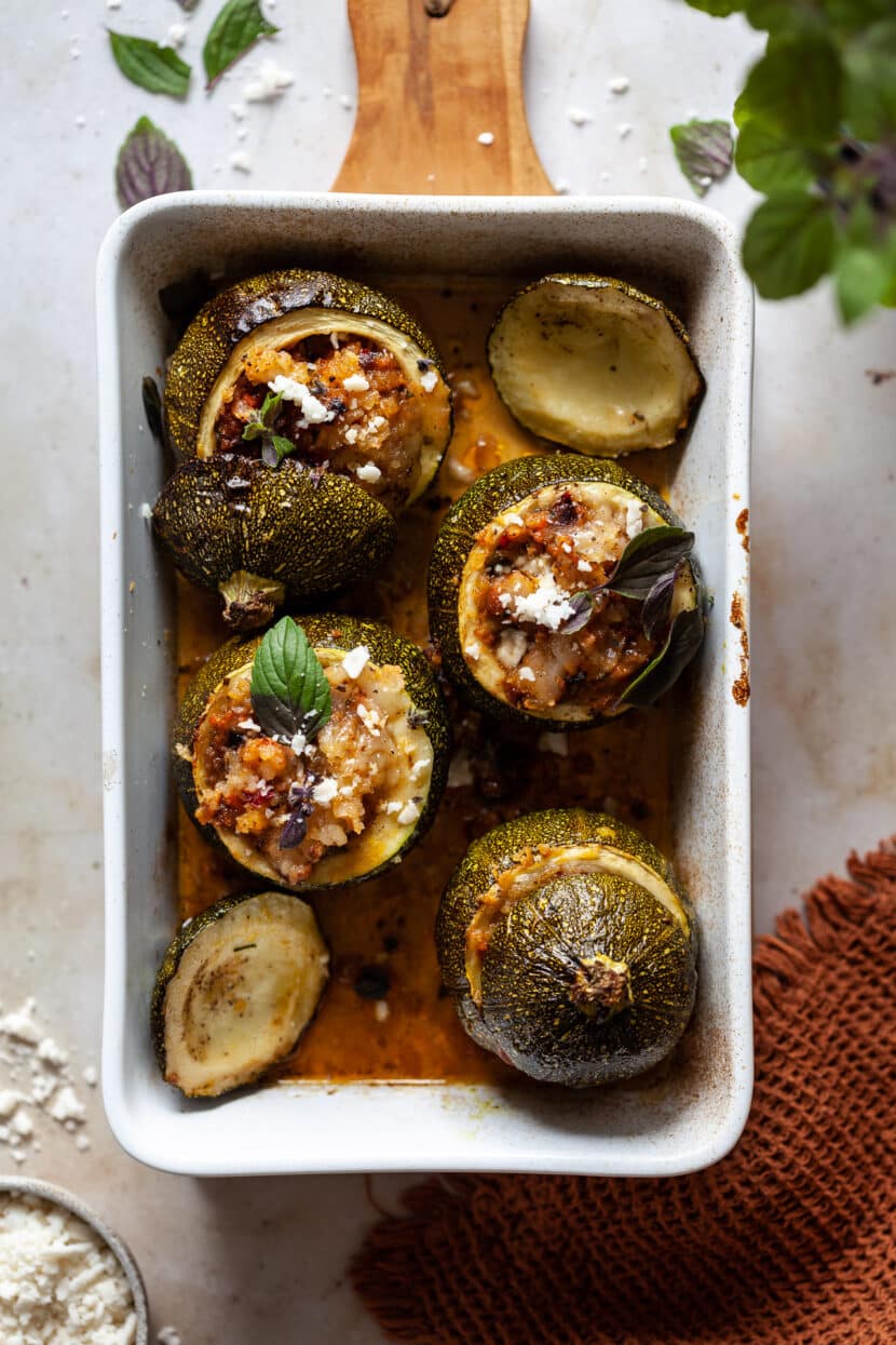 Vegan Baked Stuffed Squash