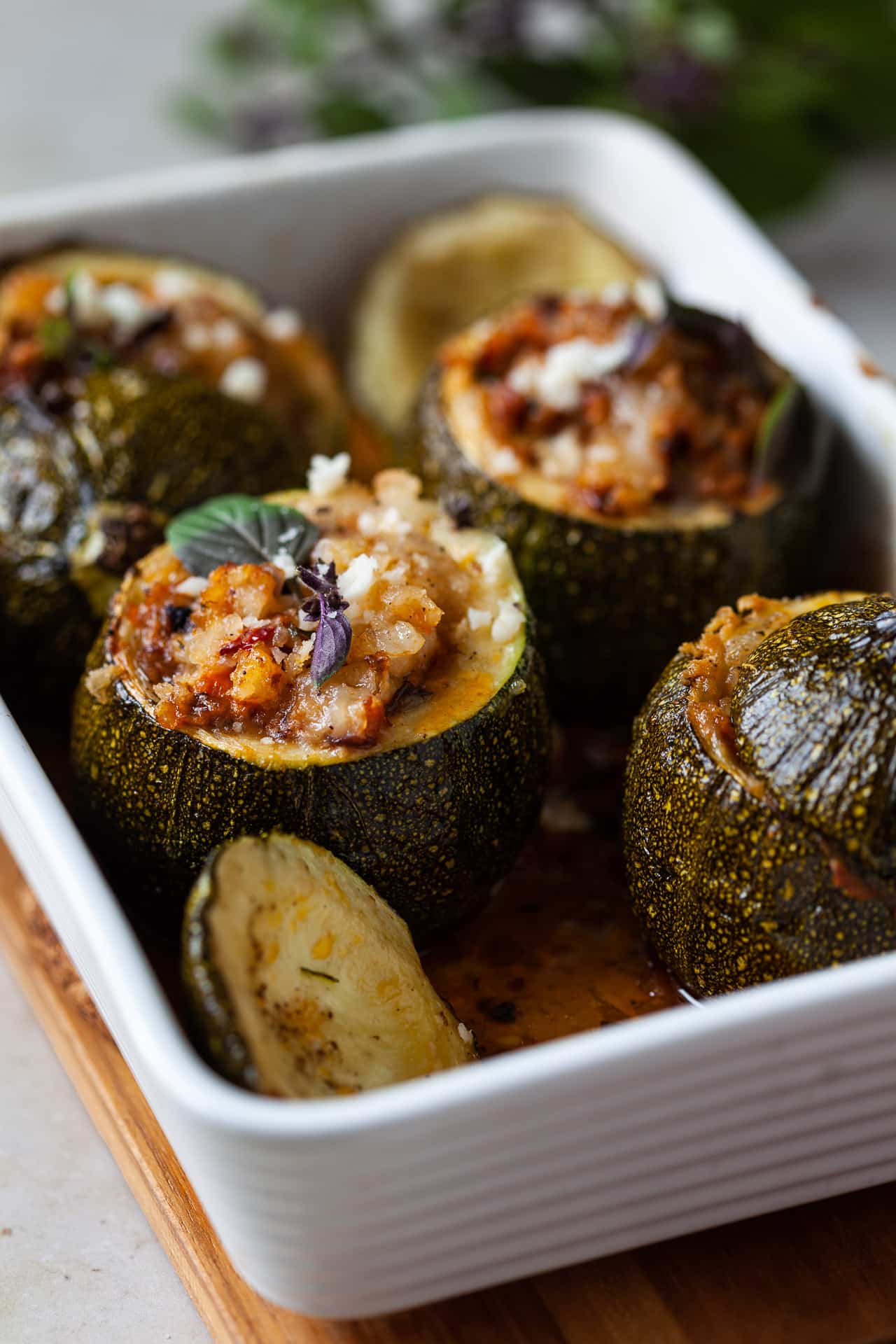 Vegan Baked Stuffed Squash