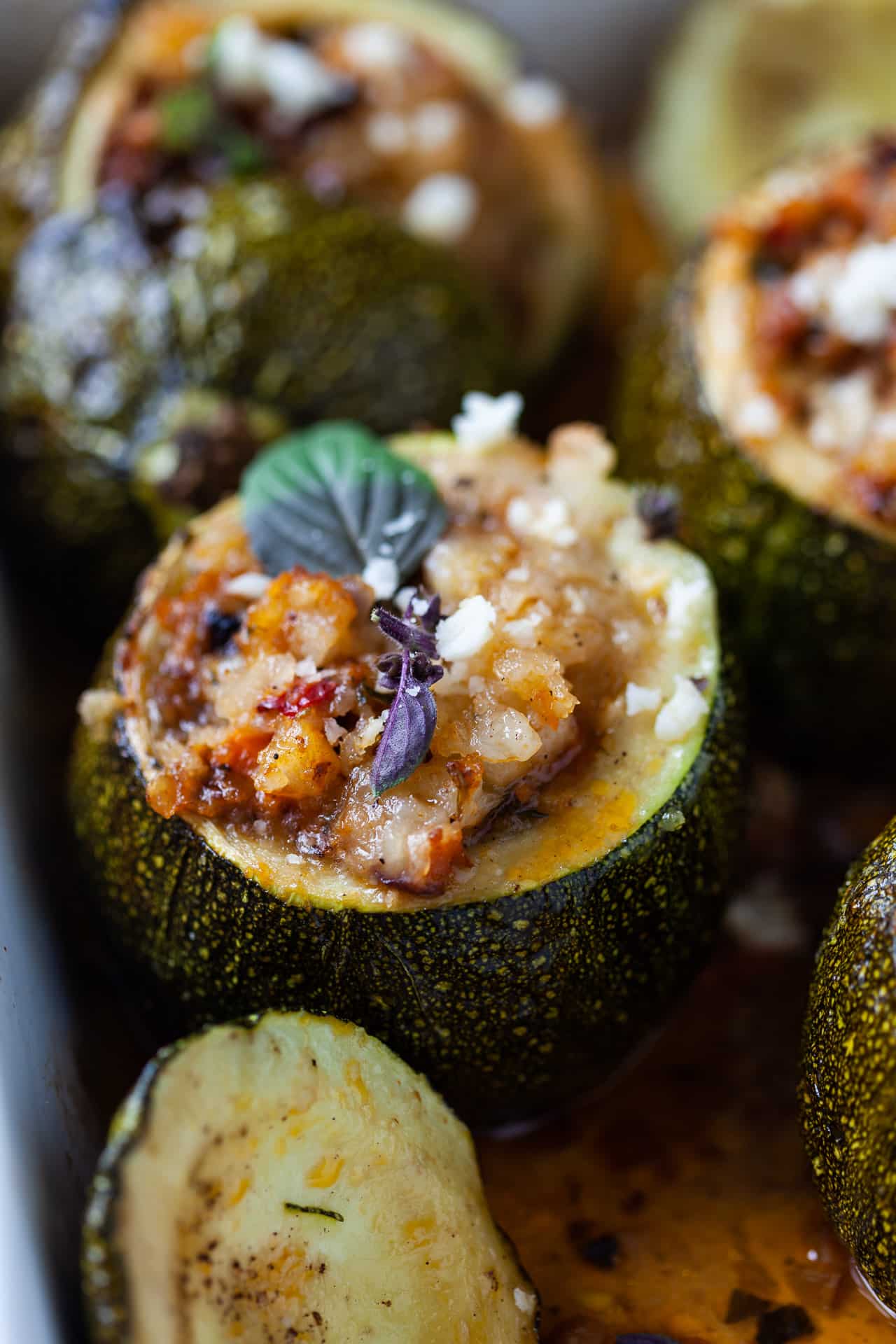 Vegan Baked Stuffed Squash