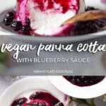 Vegan Panna Cotta with Blueberries