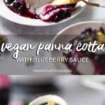 Vegan Panna Cotta with Blueberries