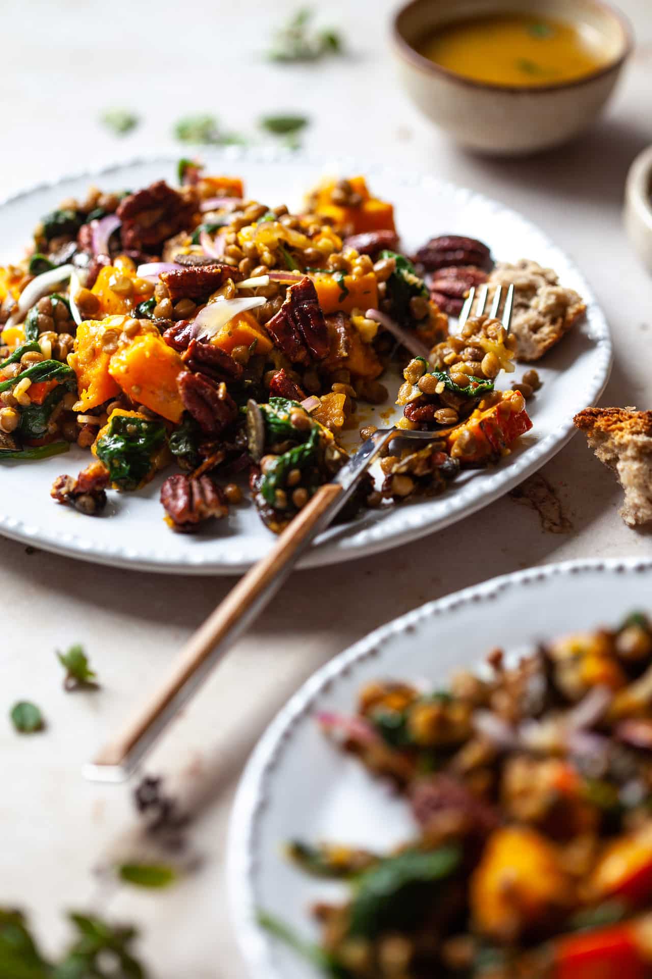 Roast Pumpkin and Lentil Salad