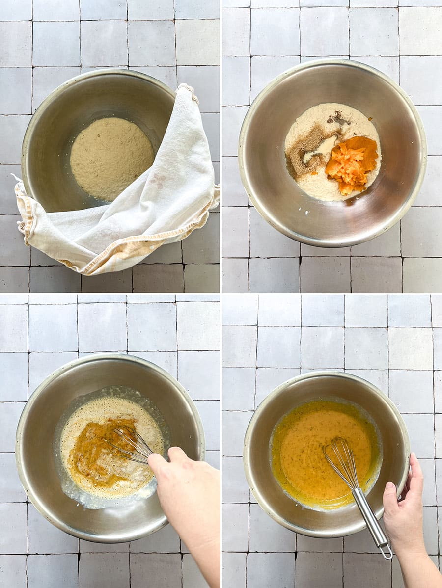 How to make Vegan Pumpkin Bread Rolls - Step by step