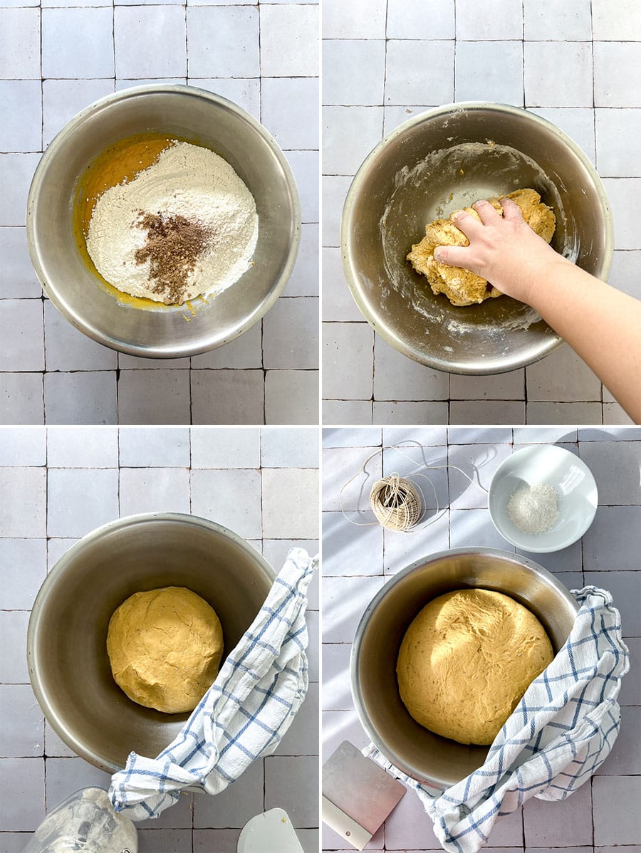 How to make Vegan Pumpkin Bread Rolls - Step by step