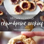 Vegan Almond Thumbprint Cookies