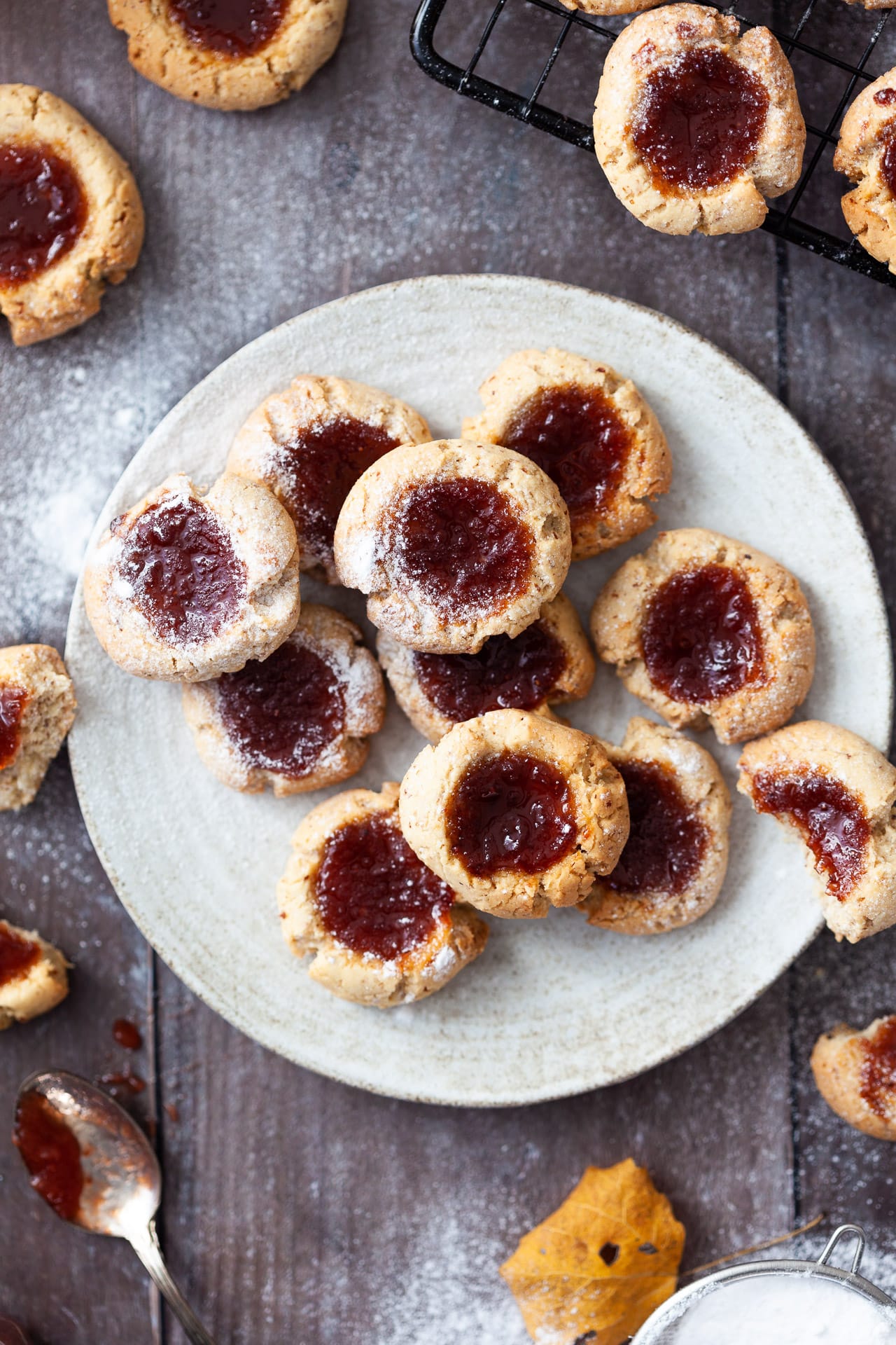 Vegan Almond Thumbprint Cookies