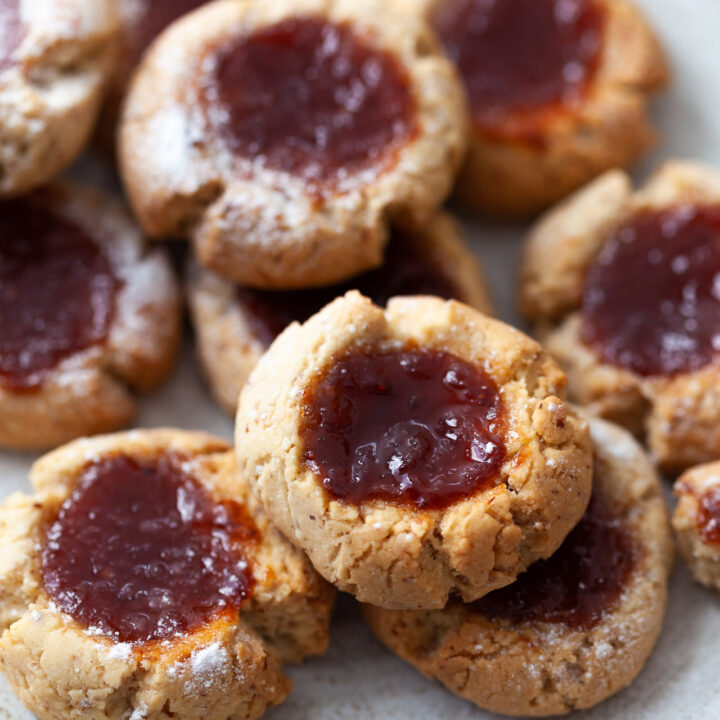 Vegan Almond Thumbprint Cookies