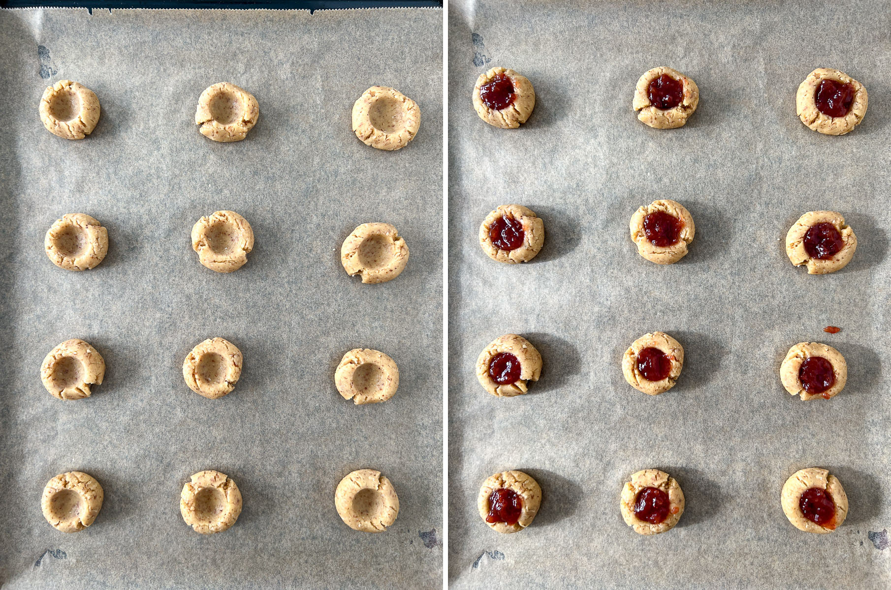 How to make Vegan Almond Thumbprint Cookies