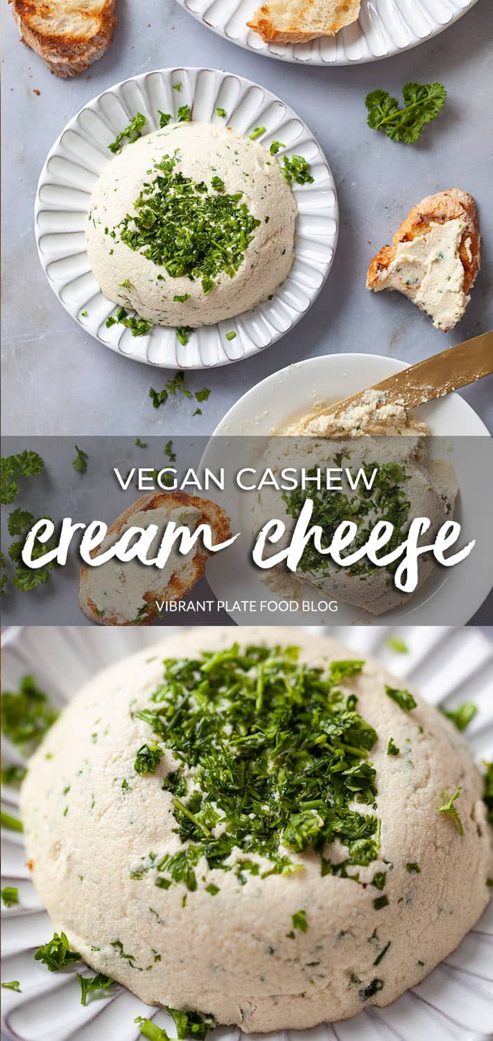 Vegan Cashew Cream Cheese Vibrant plate