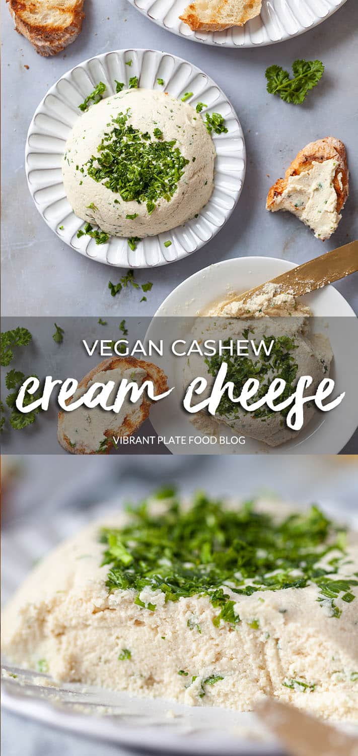 Vegan Cashew Cream Cheese Vibrant plate