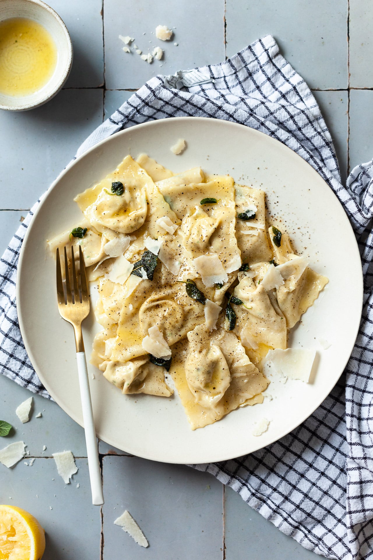 Vegan Tofu Ricotta Ravioli