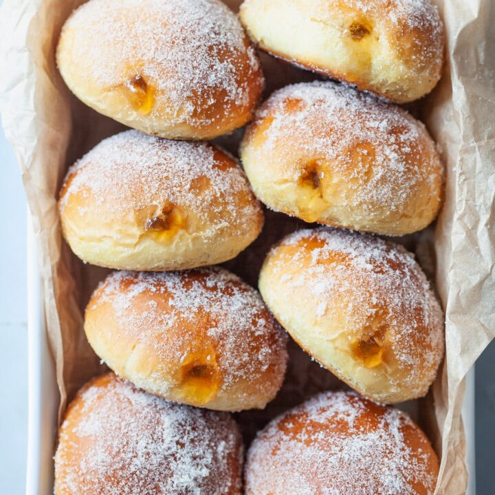 Vegan Baked Berliner Donuts