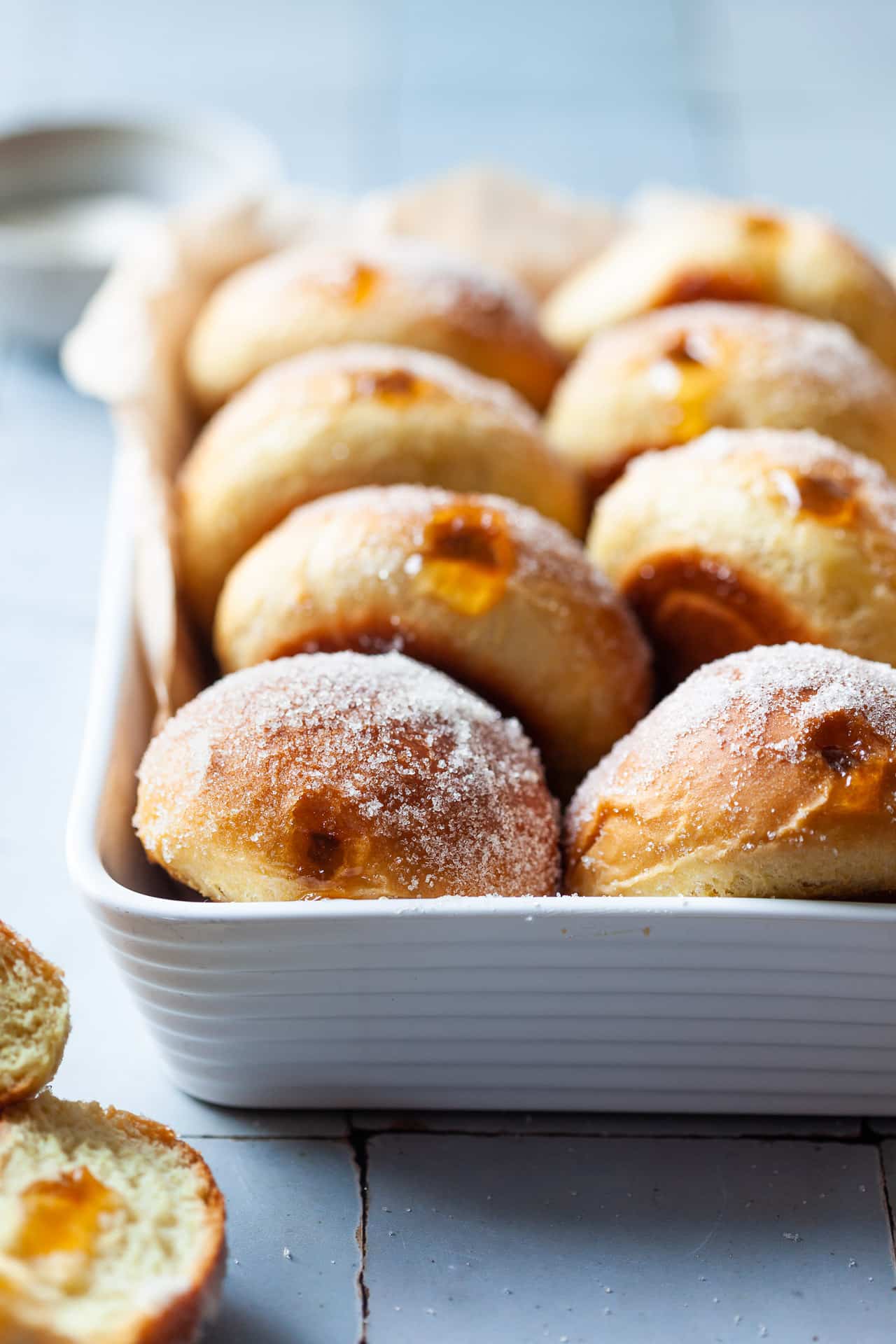 Vegan Baked Berliner Donuts