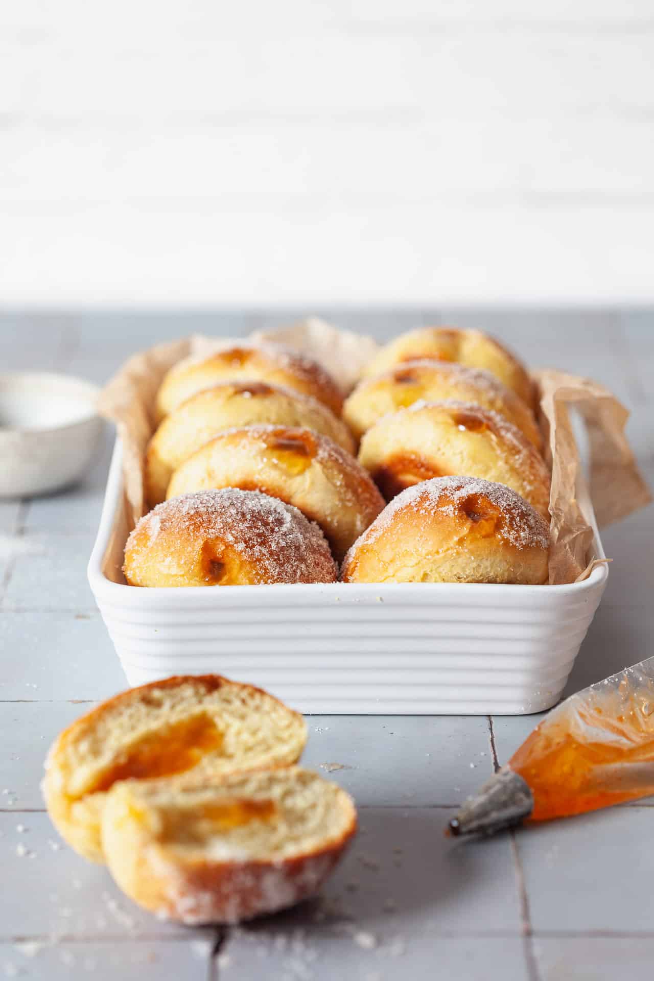 Vegan Baked Berliner Donuts