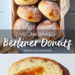 Vegan Baked Berliner Donuts