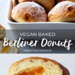 Vegan Baked Berliner Donuts