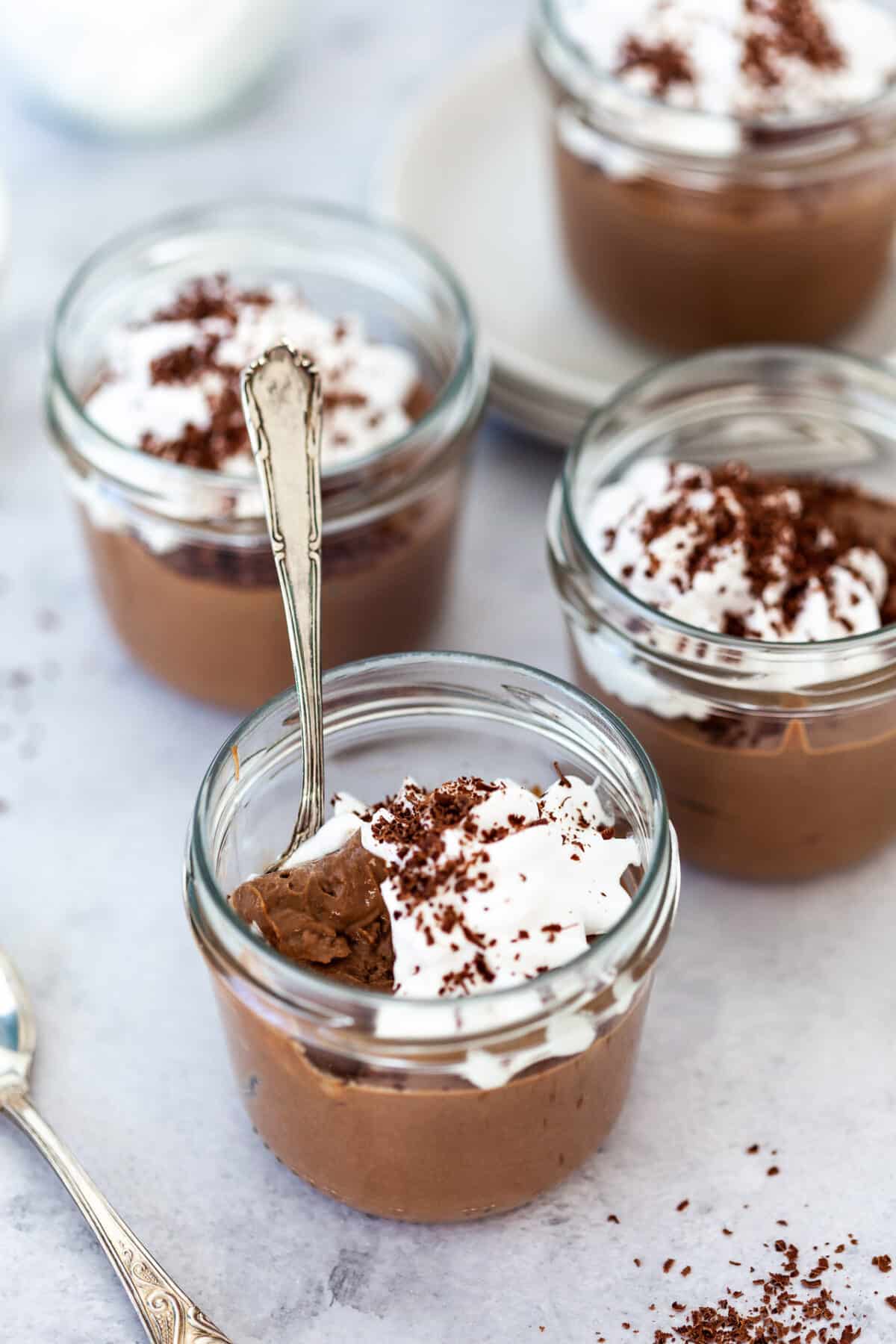 Vegan Tofu Chocolate Pudding Vibrant plate