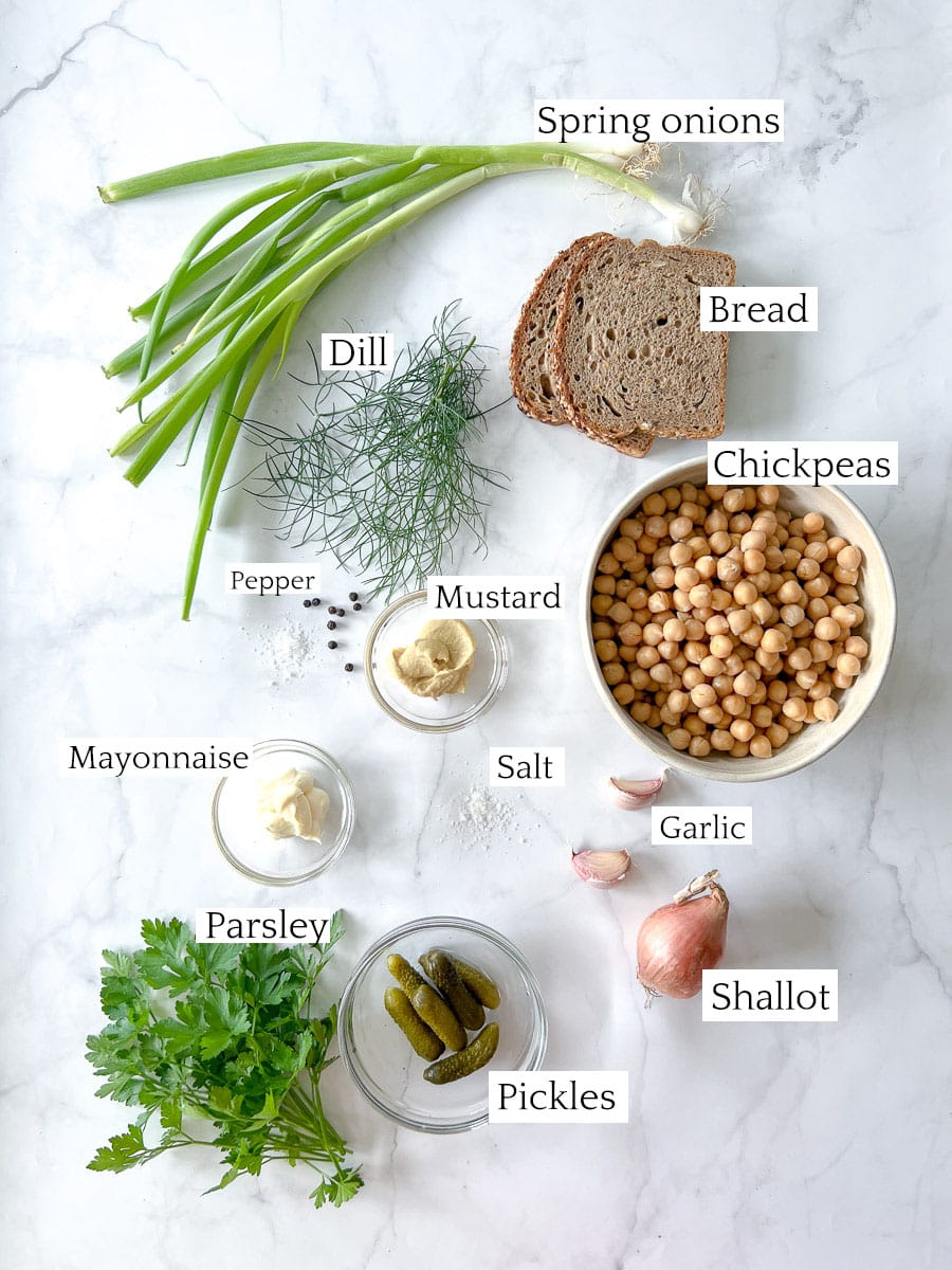 Easy Chickpea Salad Sandwich Ingredients