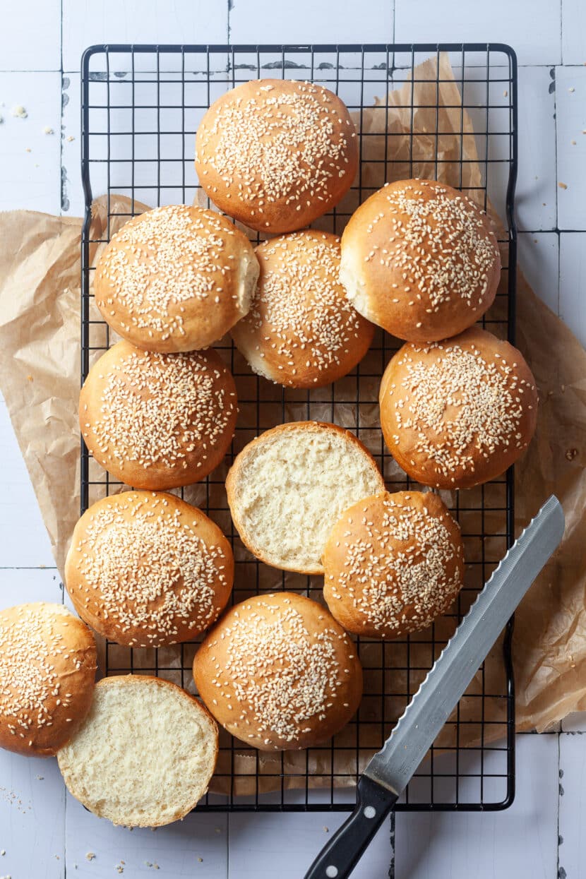 Homemade Vegan Burger Buns