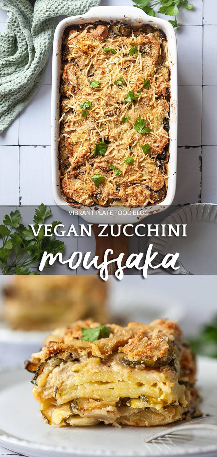 Vegan Zucchini Moussaka - Vibrant plate Vegan Zucchini Moussaka - Vibrant plate