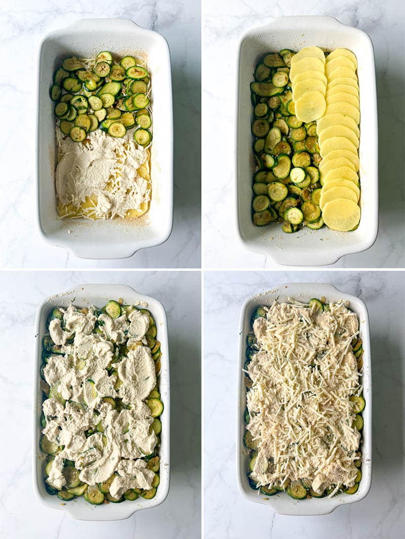 How to assemble the Vegan Zucchini Moussaka