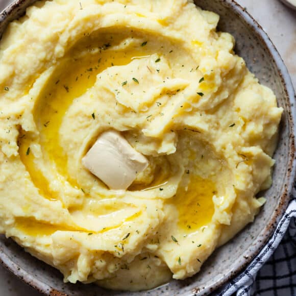 Vegan Mashed Potatoes - Vibrant plate
