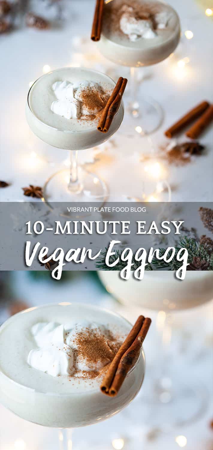 10-minute Easy Vegan Eggnog - Vibrant plate
