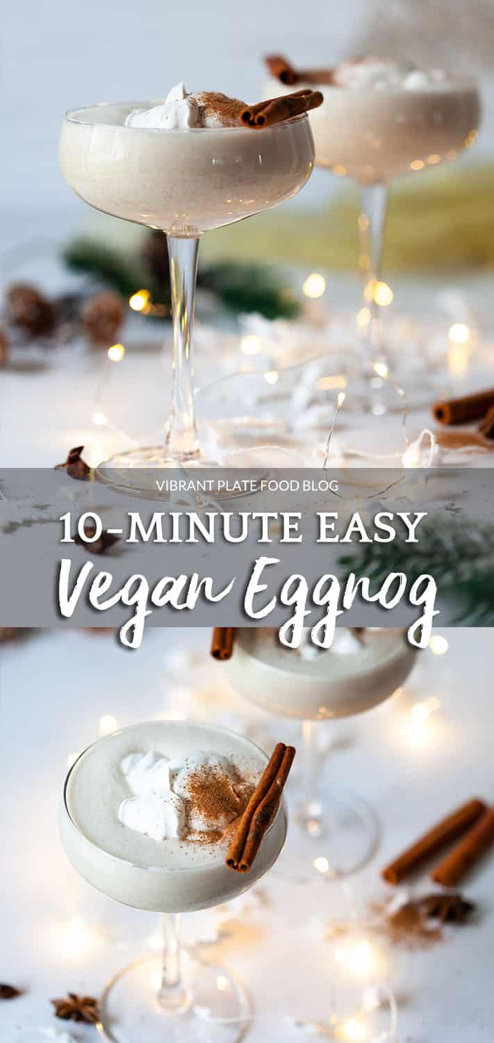 10-minute Easy Vegan Eggnog - Vibrant plate