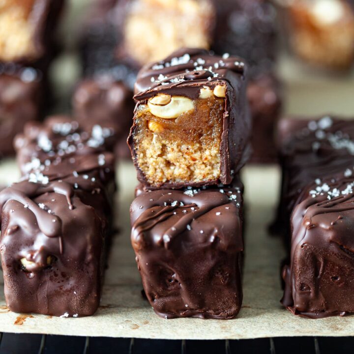 Homemade Vegan Snickers Bars