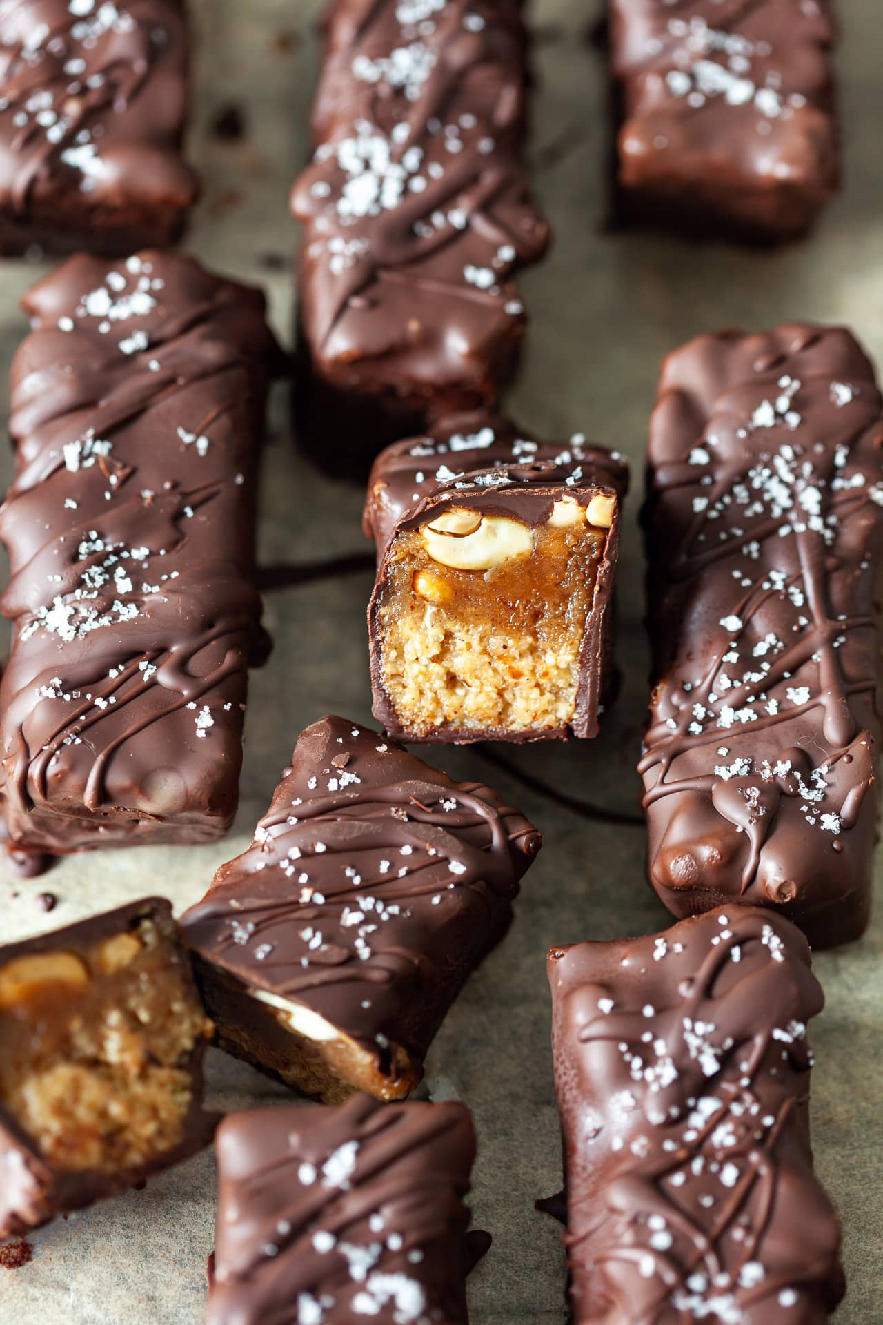 Homemade Vegan Snickers Bars