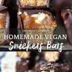 Homemade Vegan Snickers Bars