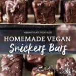 Homemade Vegan Snickers Bars