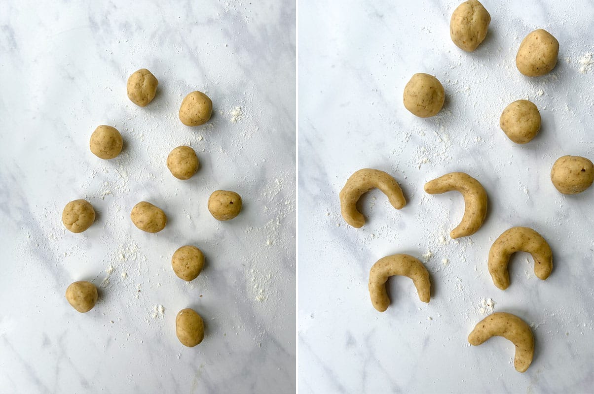 How to make Vegan Vanilla Crescent Cookies Vanillekipferl