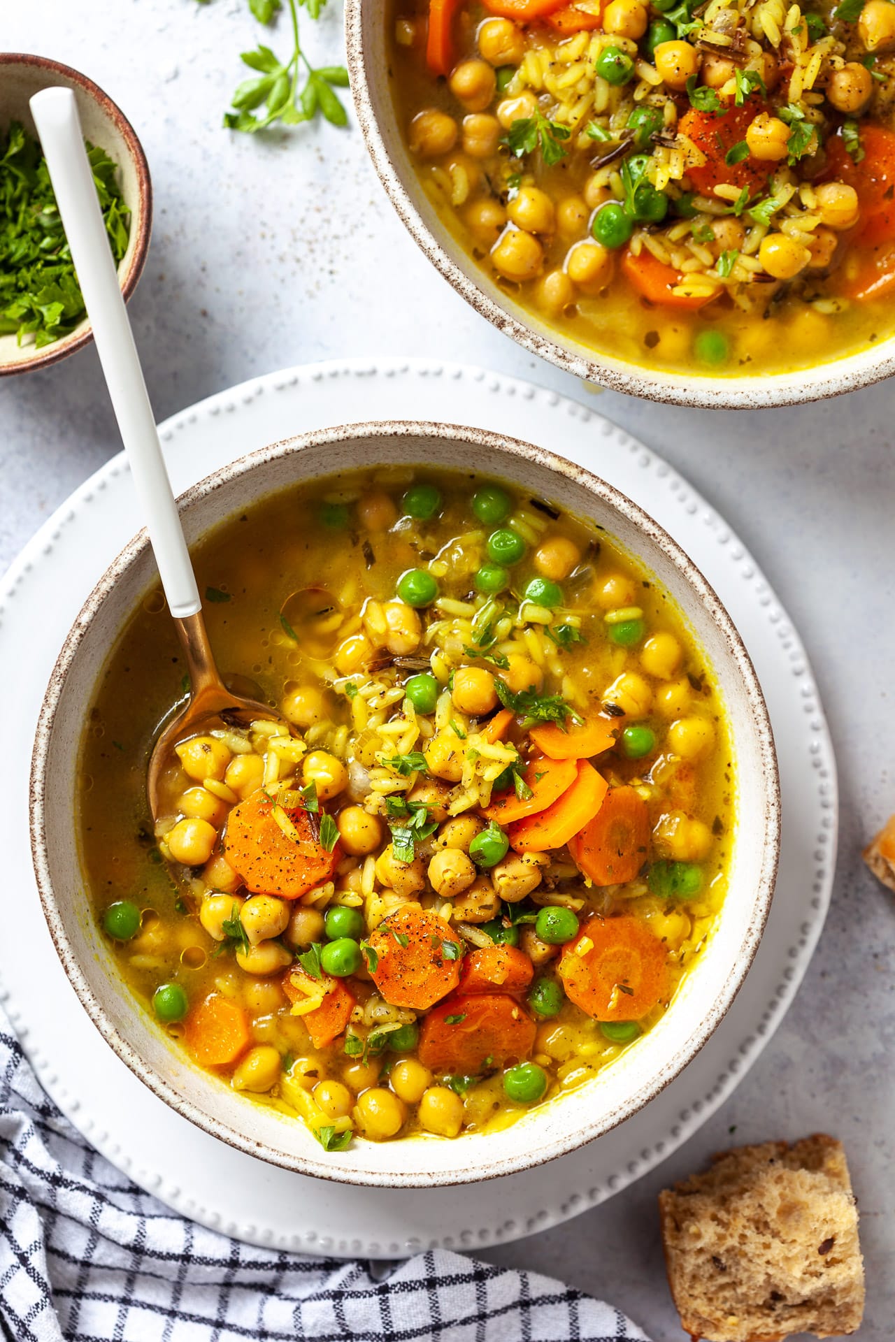 Vegan Chickpea and Rice Soup Recipe