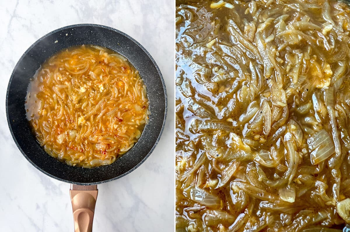 Easy Vegan Onion Gravy Vibrant plate