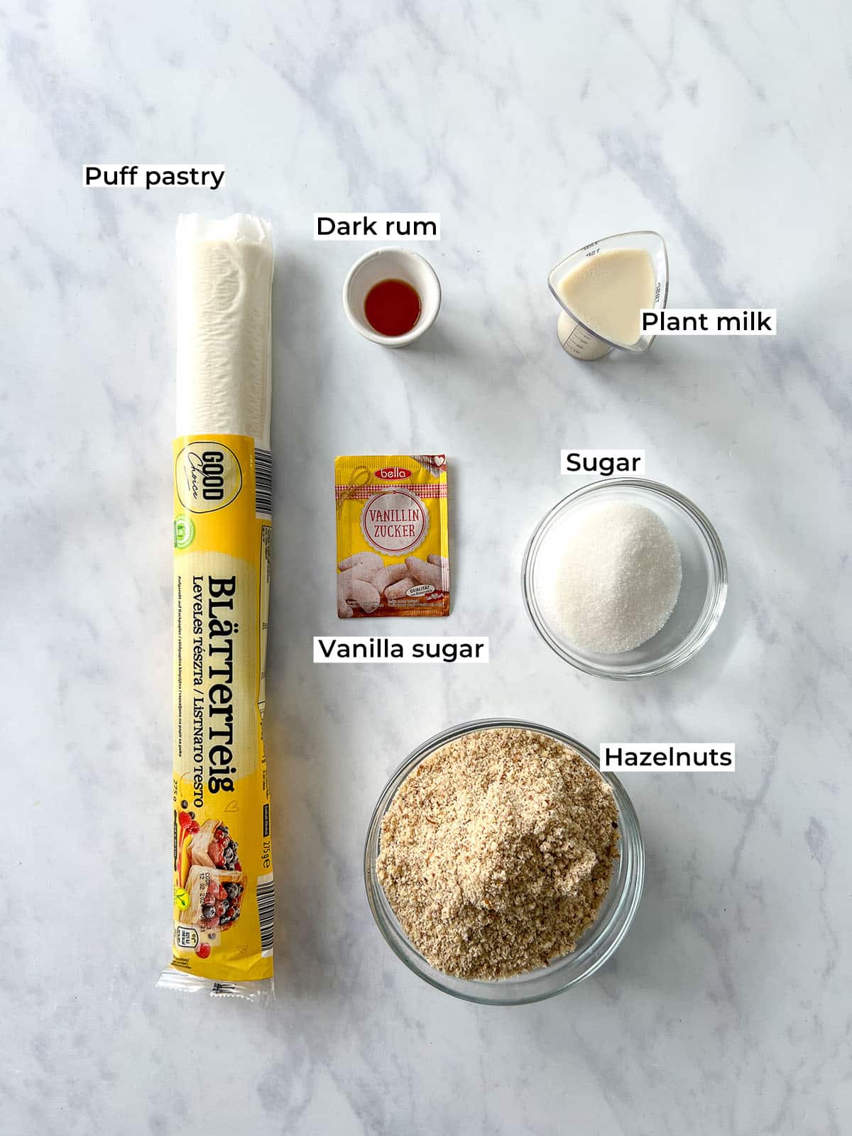 Vegan Puff Pastry Hearts Recipe Ingredients
