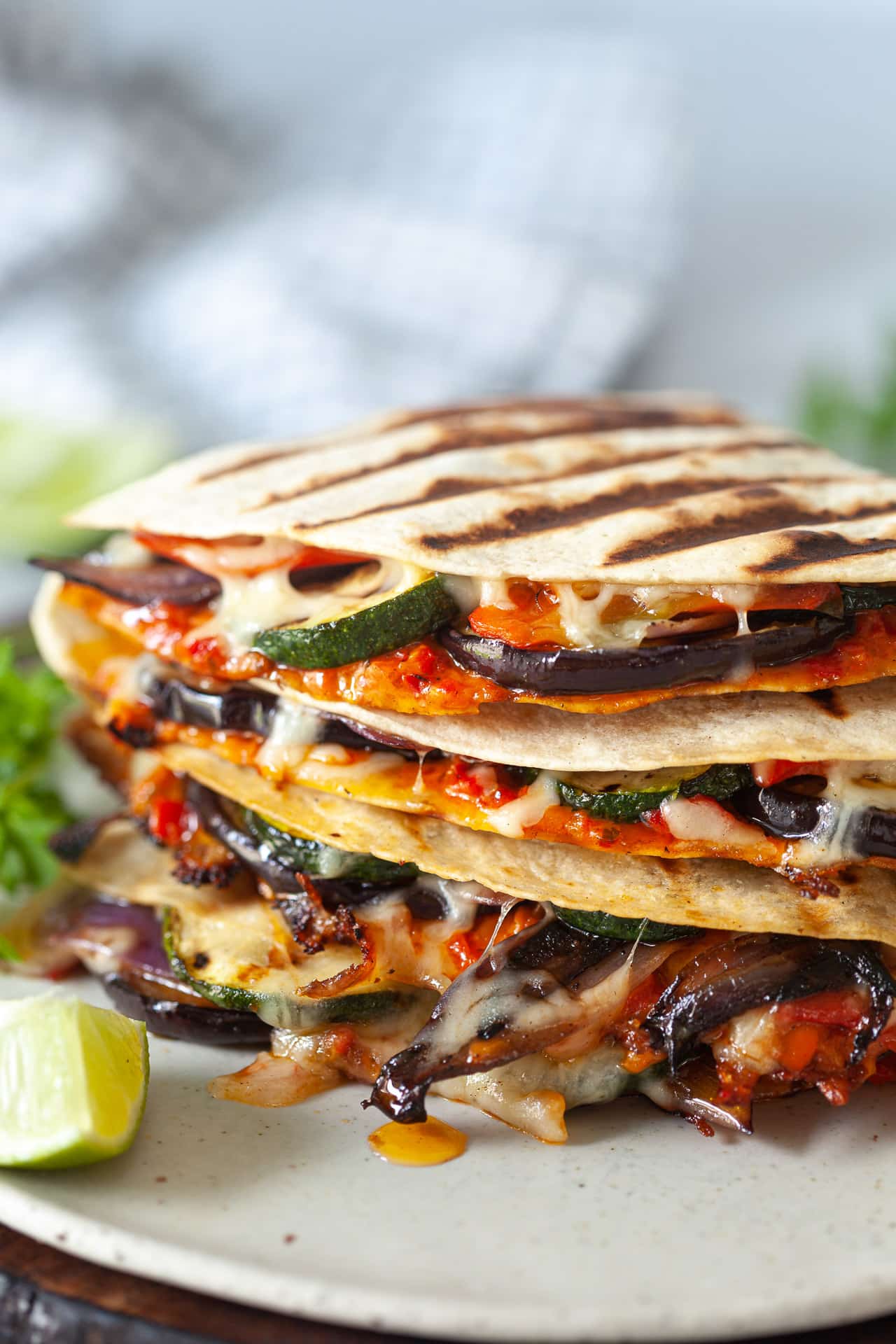 Grilled Vegetable Vegan Quesadillas