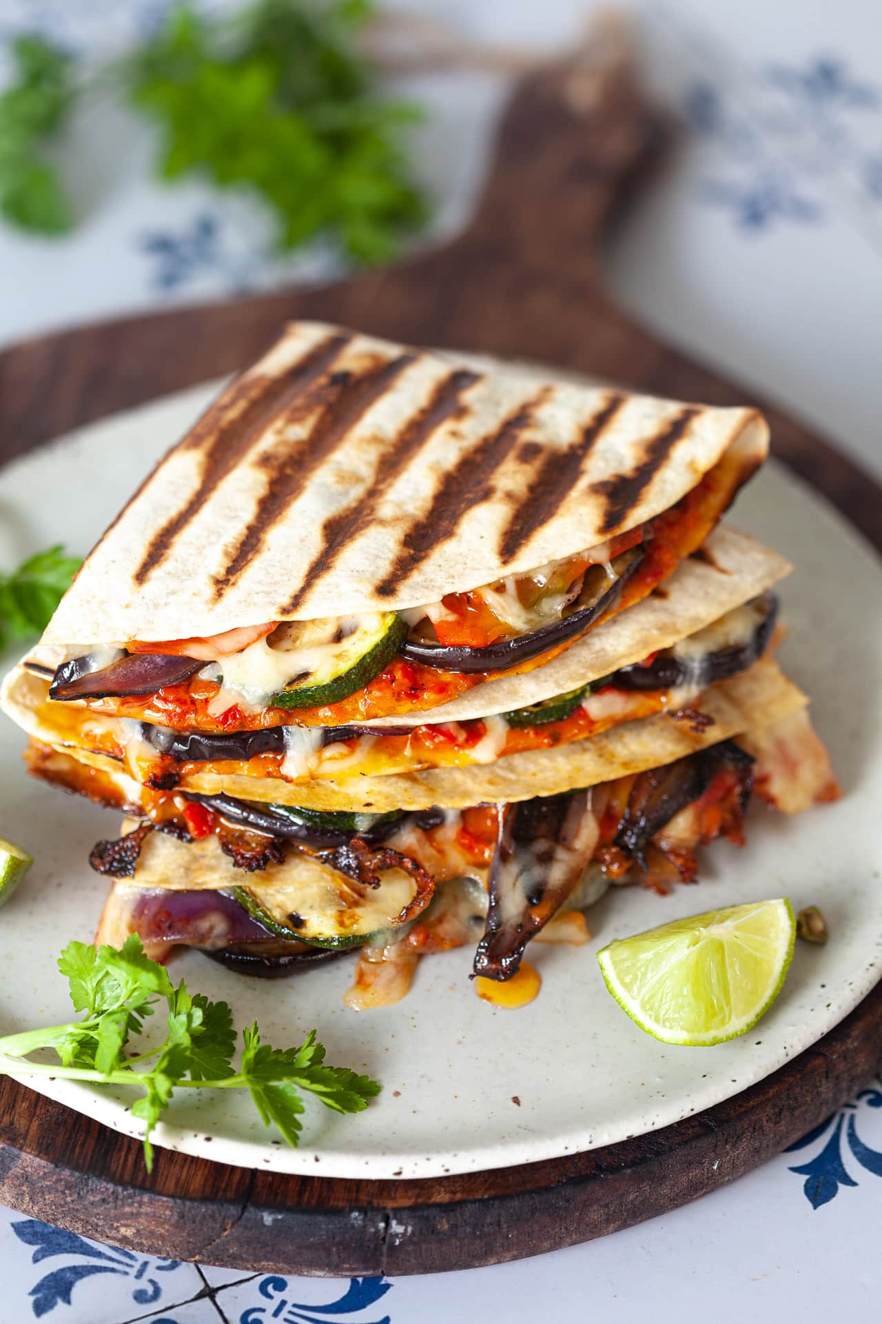 Grilled Vegetable Vegan Quesadillas