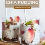 Vegan Peach Pie Chia Pudding