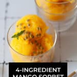 4-ingredient Mango Sorbet