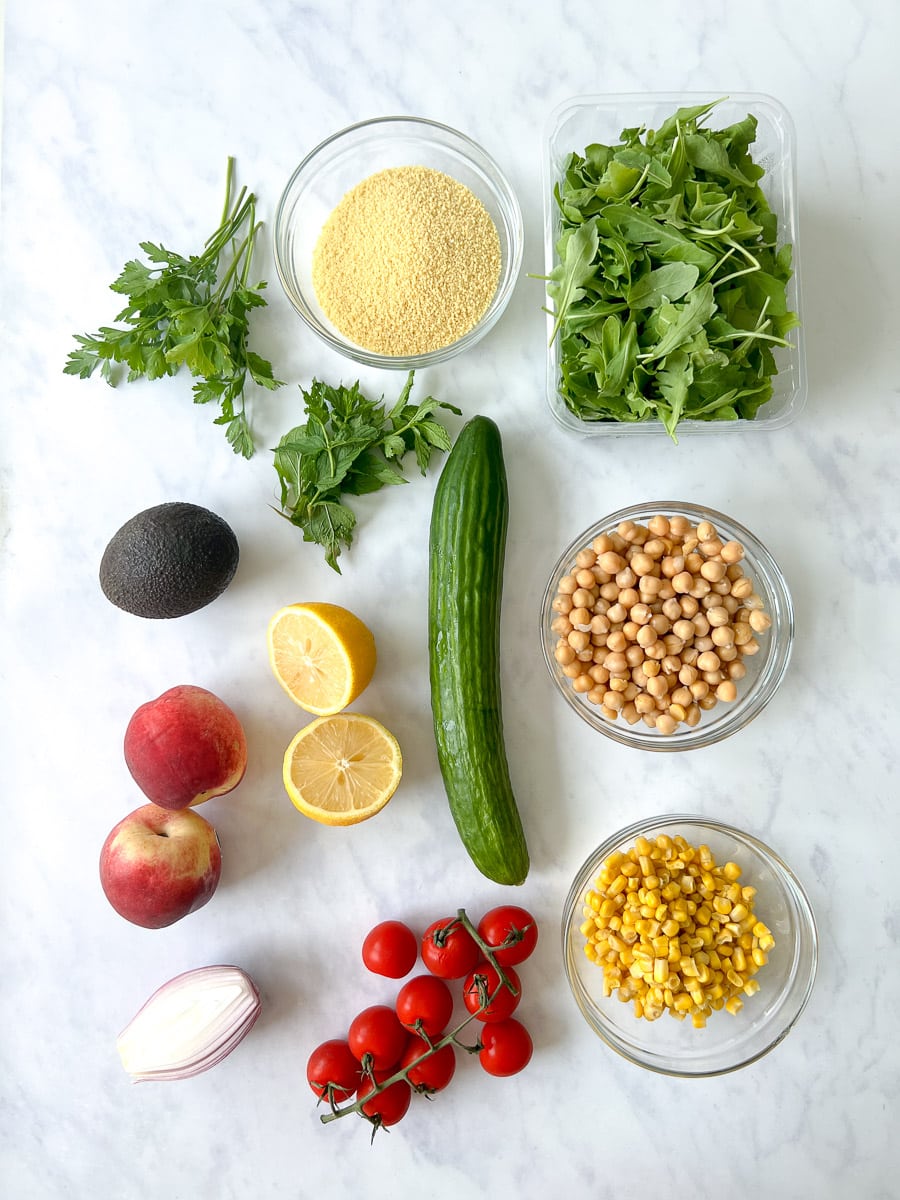 Vegan Summer Couscous Salad Ingredients