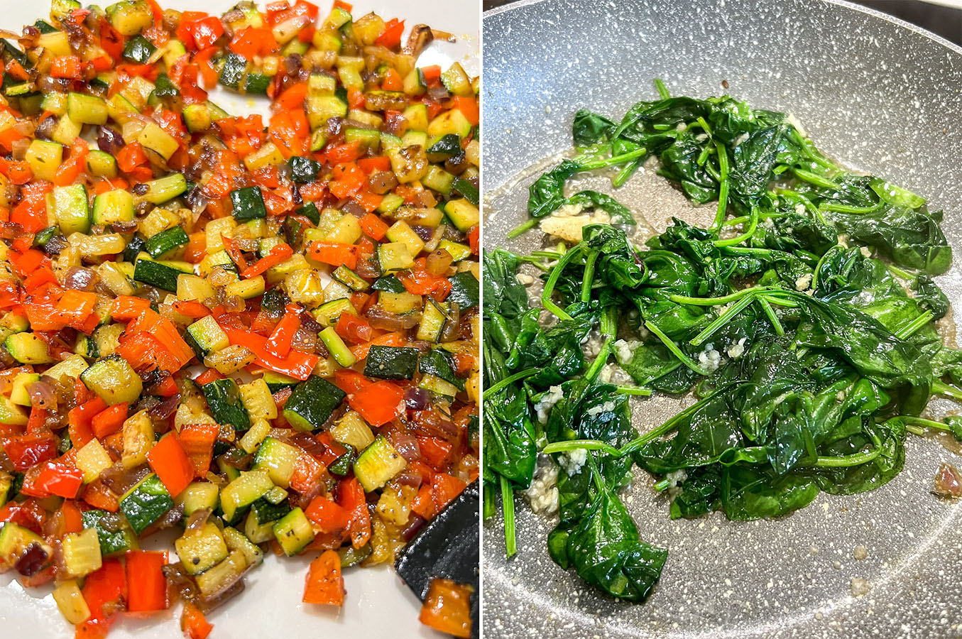 Saute vegetables