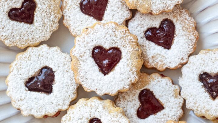 Homemade Pistachio Linzer Cookies